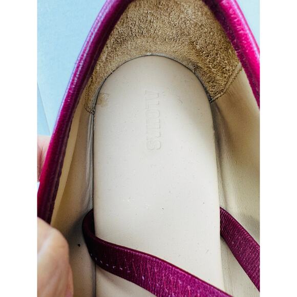 ALOHAS Burgundy Satin Odette ballet flats size 12 - Picture 9 of 11